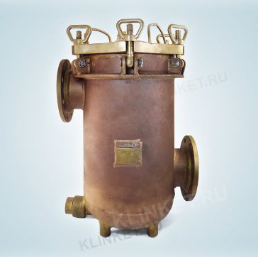 Фильтр забортной воды фланцевый  сетчатый, Ду-100, Ру-4, ч.427-03.109-2, материал: бронза - Вид 1