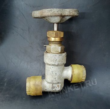 Клапан запорный штуцерный, Ду-20, Ру-40, ч.521-ЗМ60, материал: сталь - Вид 1