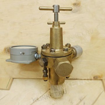 Клапан редукционный штуцерный, Ду-10, Ру-200, ч.525-35.2634-04, ИПЛТ.493171.020-04, материал: бронза - Вид 2