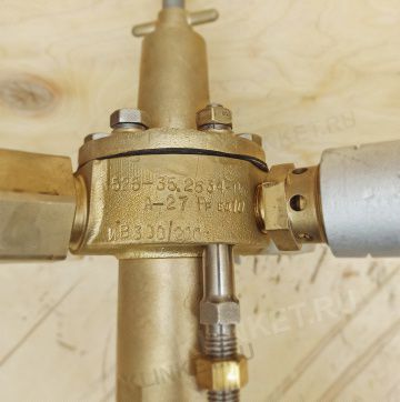 Клапан редукционный штуцерный, Ду-10, Ру-200, ч.525-35.2634-04, ИПЛТ.493171.020-04, материал: бронза - Вид 3