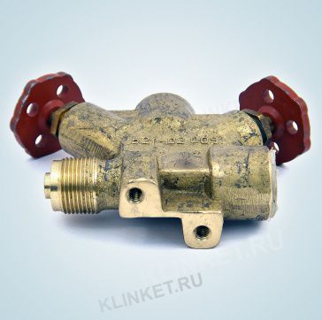 Клапан для манометра штуцерный сальниковый, Ду-6, Ру-100, ч.521-02.009-02, материал: бронза, латунь - Вид 3
