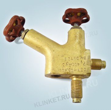 Клапан для манометра штуцерный сальниковый с удлиненным штуцером, Ду-3, Ру-400, ч.521-03.406, материал: бронза - Вид 1